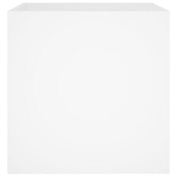 vidaXL Kvetináč biely 40x40x40 cm spracované drevo – Obrázok 5