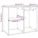 vidaXL Kozmetická skrinka dub sonoma 80x40x65 cm spracované drevo – Obrázok 7