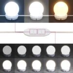 vidaXL Zrkadlová skrinka s LED čierna 76x15x55 cm – Obrázok 9