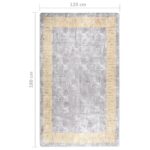 vidaXL Prateľný koberec 120x180 cm sivý protišmykový – Obrázok 7