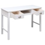 vidaXL Komoda biela 108x45x76 cm masívne drevo paulovnia – Obrázok 3