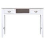 vidaXL Komoda biela 108x45x76 cm masívne drevo paulovnia – Obrázok 4