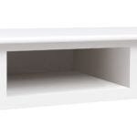 vidaXL Komoda biela 108x45x76 cm masívne drevo paulovnia – Obrázok 8