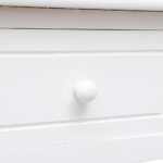 vidaXL Stôl biely 108x45x76 cm masívne drevo paulovnia – Obrázok 7