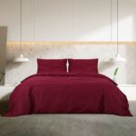 vidaXL Súprava obliečok čierna 240x220 cm ľahké mikrovlákno – Obrázok 3