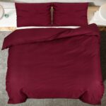 vidaXL Súprava obliečok čierna 240x220 cm ľahké mikrovlákno – Obrázok 5