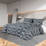 vidaXL Súprava obliečok na paplón sivá 135x200 cm bavlna