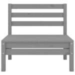 vidaXL 4-dielna záhradná sedacia súprava borovicový masív sivá – Obrázok 6