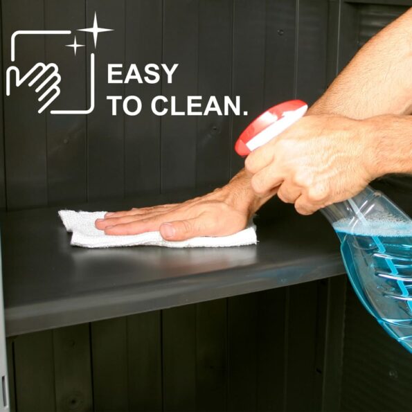 vidaXL Plastová skrinka 68x39x171,5 cm ratanový dizajn – Obrázok 4