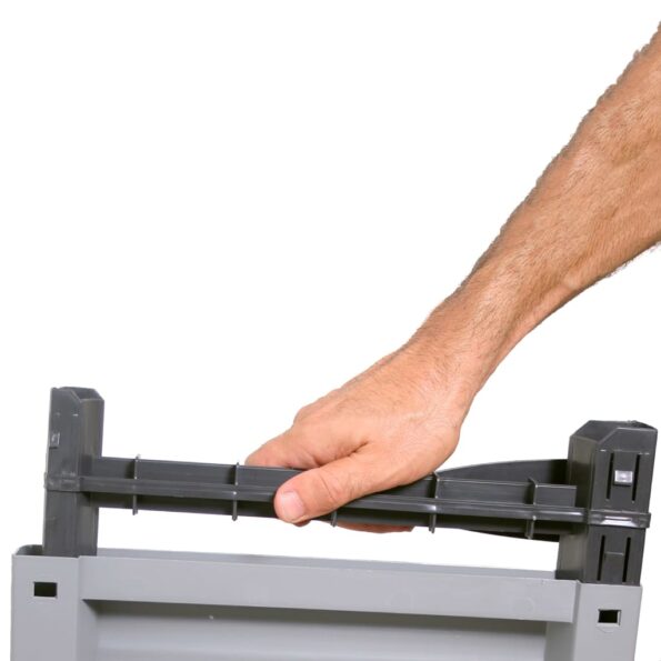 vidaXL Plastová skrinka 68x39x171,5 cm ratanový dizajn – Obrázok 5