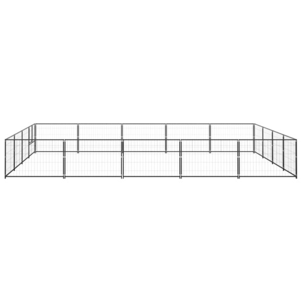 VXL8720286664186_g_en_hd_1.jpg vidaXL Koterec pre psy čierny 20 m² oceľ – Obrázok 2