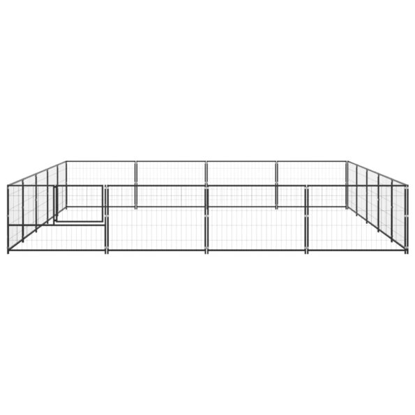 VXL8720286664186_g_en_hd_2.jpg vidaXL Koterec pre psy čierny 20 m² oceľ – Obrázok 3