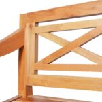 vidaXL Lavička Batavia 123 cm mahagónový masív bledohnedá – Obrázok 4