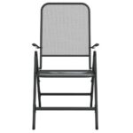 vidaXL Skladacie stoličky 2 ks sieťovina z expandovaného kovu antracit – Obrázok 4