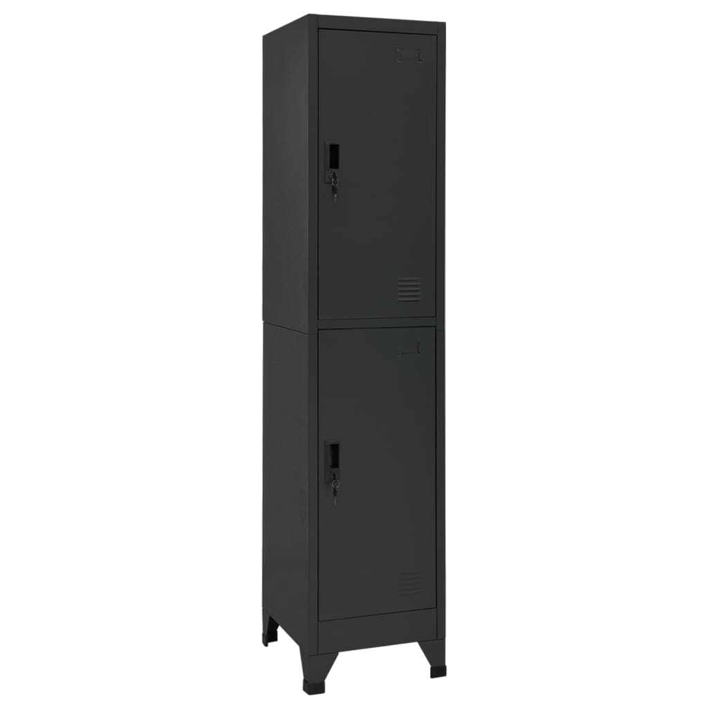 VXL8720286700853_a_en_hd_1.jpg vidaXL Uzamykacia skriňa antracitová 38x45x180 cm oceľová – Obrázok 1
