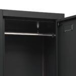 vidaXL Uzamykacia skriňa antracitová 38x45x180 cm oceľová – Obrázok 6