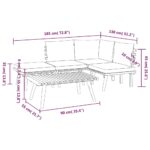 vidaXL 5-dielna záhradná sedacia súprava s podložkami akáciový masív – Obrázok 8