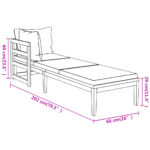vidaXL Ležadlá s tmavosivými podložkami 2 ks akáciový masív – Obrázok 7