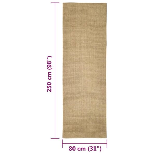 vidaXL Koberec prírodný sisal 80x250 cm – Obrázok 6