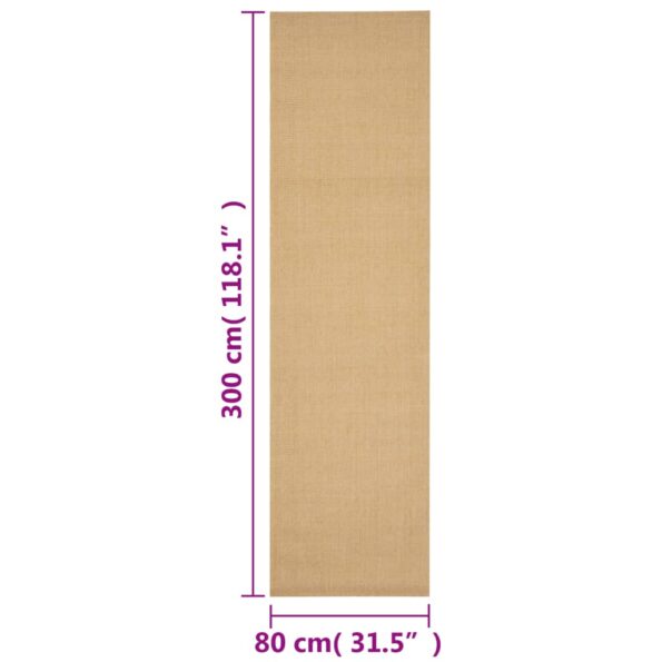 vidaXL Koberec prírodný sisal 80x300 cm – Obrázok 7