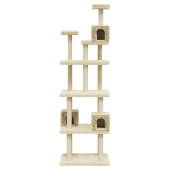 VXL8720286760604_g_en_hd_2.jpg vidaXL Škrabadlo pre mačky so sisalovými stĺpikmi krémové 188 cm – Obrázok 4