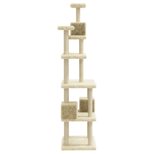 VXL8720286760604_g_en_hd_3.jpg vidaXL Škrabadlo pre mačky so sisalovými stĺpikmi krémové 188 cm – Obrázok 5