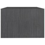 vidaXL Konferenčný stolík sivý 75x50x33,5 cm borovicový masív – Obrázok 7