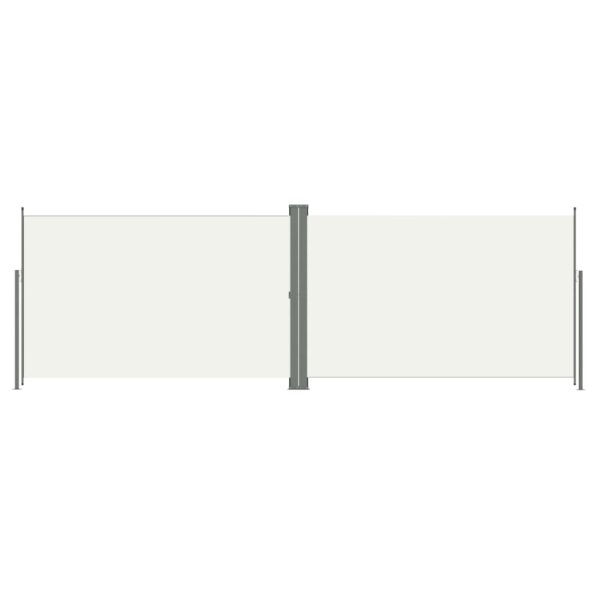 vidaXL Zaťahovacia bočná markíza krémová 200x600 cm – Obrázok 2