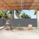 vidaXL Zaťahovacia bočná markíza antracitová 160x1000 cm