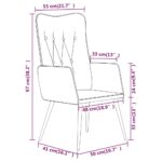 vidaXL Kreslo wingback čierne plátno – Obrázok 8