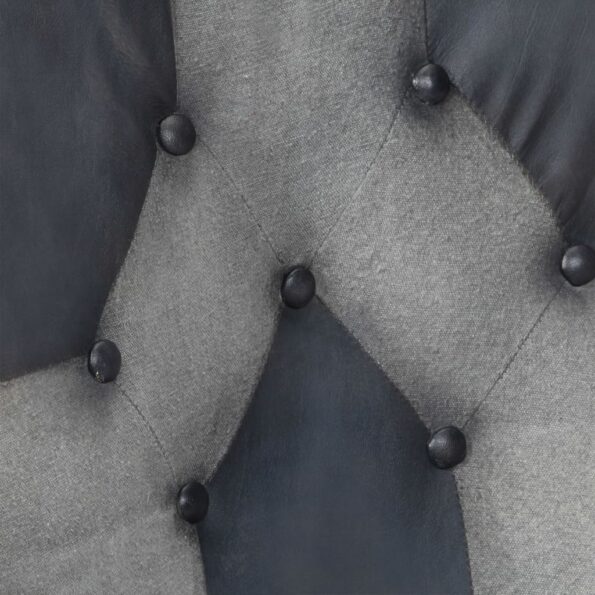 vidaXL Kreslo wingback sivé pravá koža – Obrázok 7