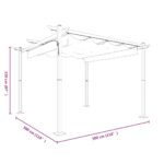 vidaXL Záhradný altánok so zaťahovacou strechou 3x3 m antracitový – Obrázok 10