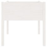 vidaXL Záhradný kvetináč biely 70x70x70 cm borovicový masív – Obrázok 5