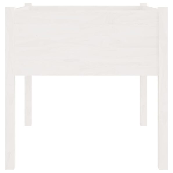 vidaXL Záhradný kvetináč biely 70x70x70 cm borovicový masív – Obrázok 5