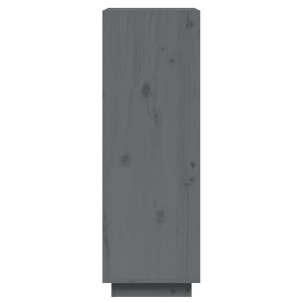 vidaXL Knižnica/deliaca stena sivá 60x35x103 cm masívna borovica – Obrázok 6
