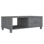 vidaXL Konferenčný stolík HAMAR, tmavosivý 100x55x35 cm, borovica – Obrázok 2