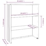 vidaXL Nadstavec na komodu HAMAR, svetlosivý 85x35x100 cm, borovica – Obrázok 6