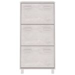 vidaXL Skrinka na topánky HAMAR, biela 59,5x35x117 cm, borovica – Obrázok 5