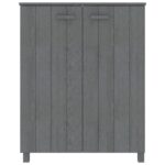 vidaXL Skrinka na topánky HAMAR, tmavosivá 85x40x108 cm, borovica – Obrázok 5