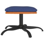 vidaXL Podnožka modrá 60x60x36 cm látka a umelá koža – Obrázok 3