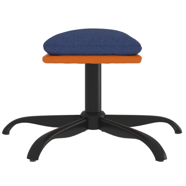 vidaXL Podnožka modrá 60x60x36 cm látka a umelá koža – Obrázok 4