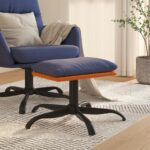 vidaXL Podnožka modrá 60x60x36 cm látka a umelá koža