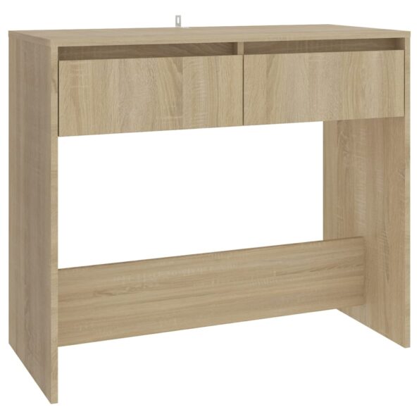 VXL8720286834817_g_en_hd_5.jpg vidaXL Konzolový stolík vo farbe dubu 89x41x76,5 cm oceľový – Obrázok 7