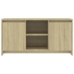vidaXL TV skrinka dub sonoma 102x37,5x52,5 cm drevotrieska – Obrázok 5