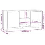 vidaXL TV skrinka dub sonoma 102x37,5x52,5 cm drevotrieska – Obrázok 8