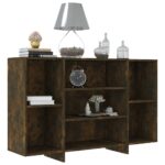 vidaXL Komoda, tmavý dub 120x30x75 cm, kompozitné drevo – Obrázok 3