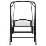vidaXL Hojdačka 124 cm čierna oceľová – Obrázok 3