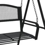 vidaXL Hojdačka 124 cm čierna oceľová – Obrázok 6