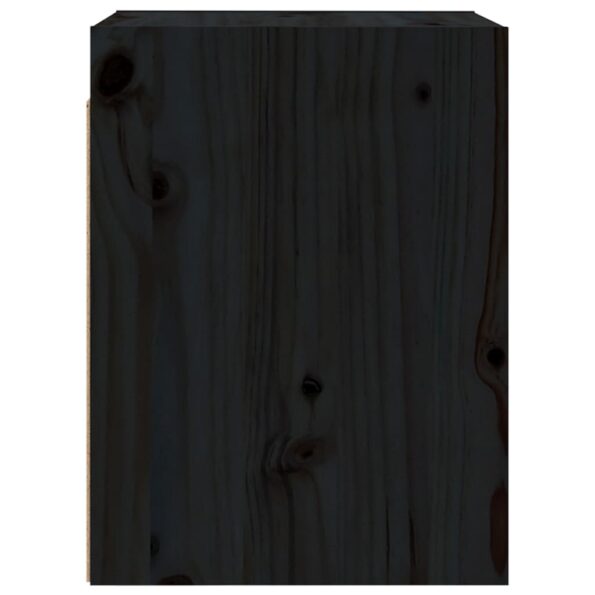 vidaXL Nástenné skrinky 2 ks čierne 30x30x40 cm masívna borovica – Obrázok 7