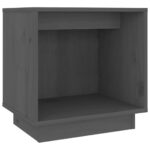 vidaXL Nočné stolíky 2 ks sivé 40x30x40 cm masívne borovicové drevo – Obrázok 2